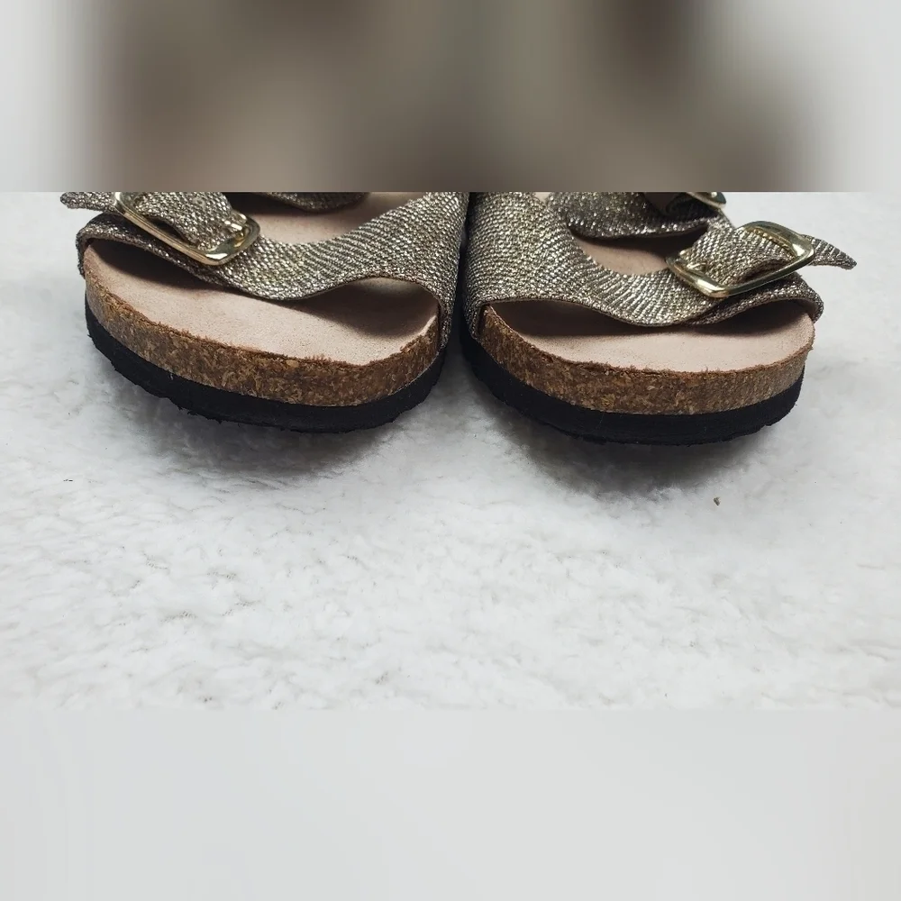 Sparkly Gold  Sonoma Women's slides footbed Size8.5‎ M